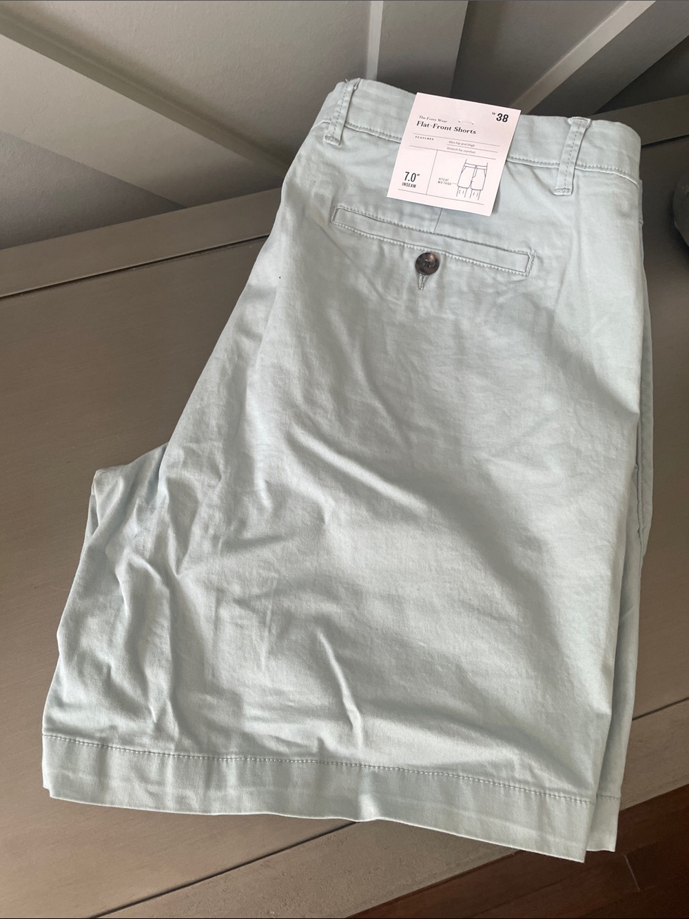 Men's Flat-Front 7" Chino Shorts - Light Mint